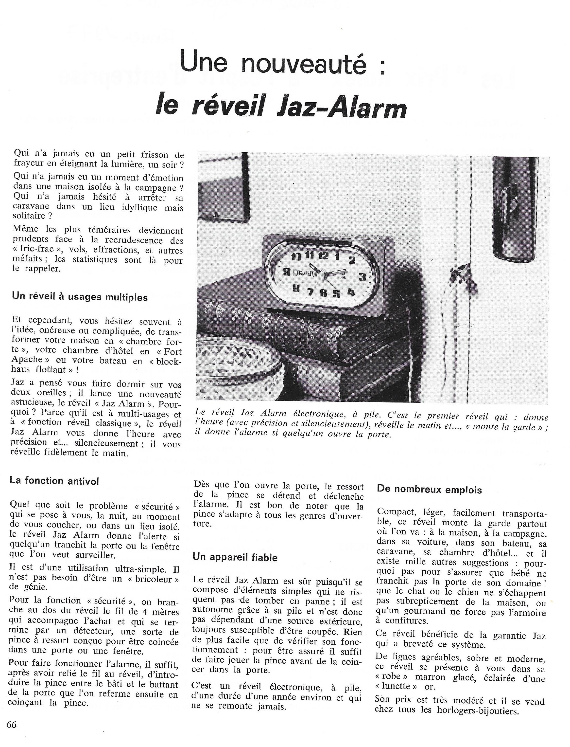 La France Horlogère  n°375 Février 1977  réveil alarm.jpg