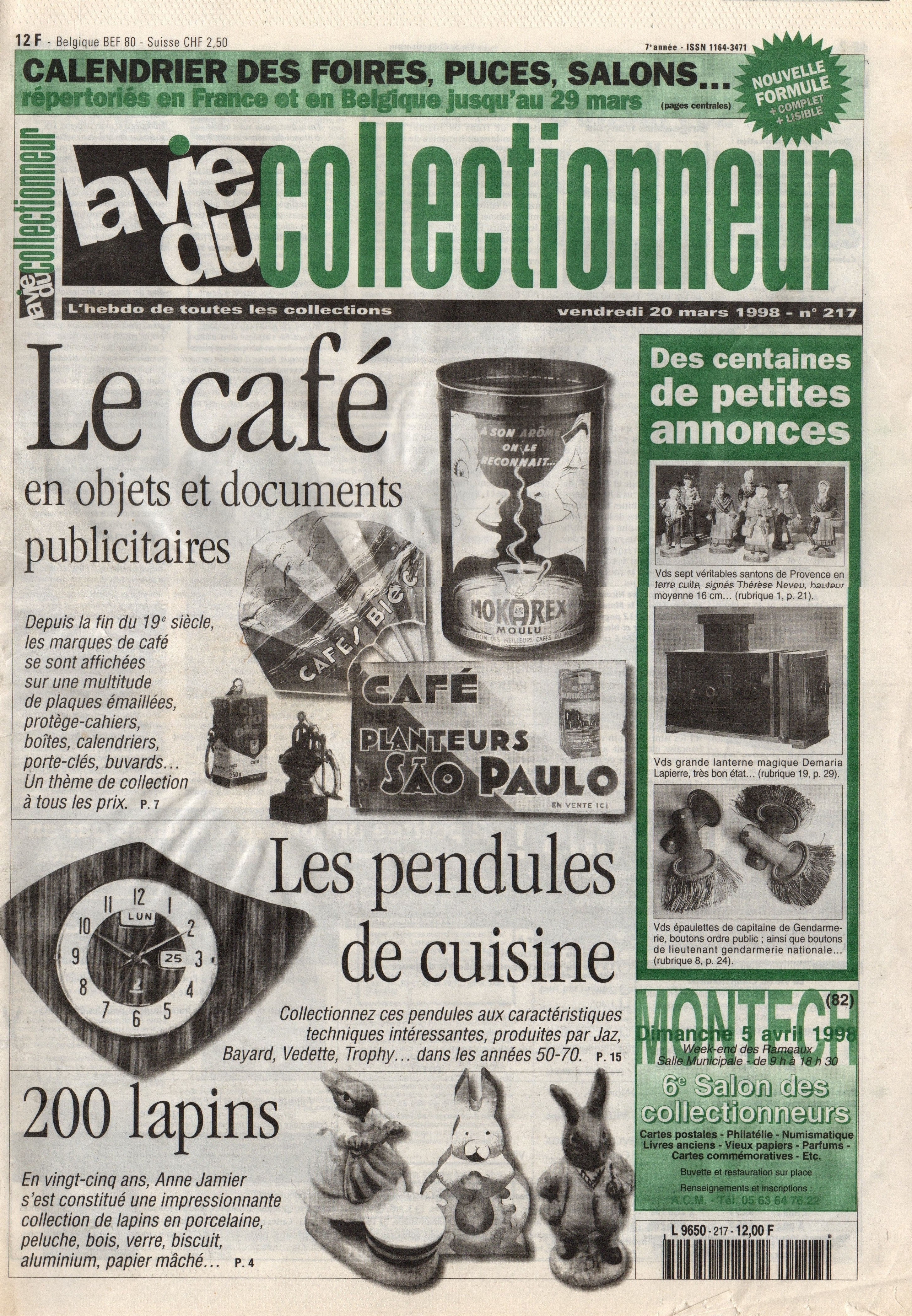 La vie du collectionneur n°217 Mars 1998